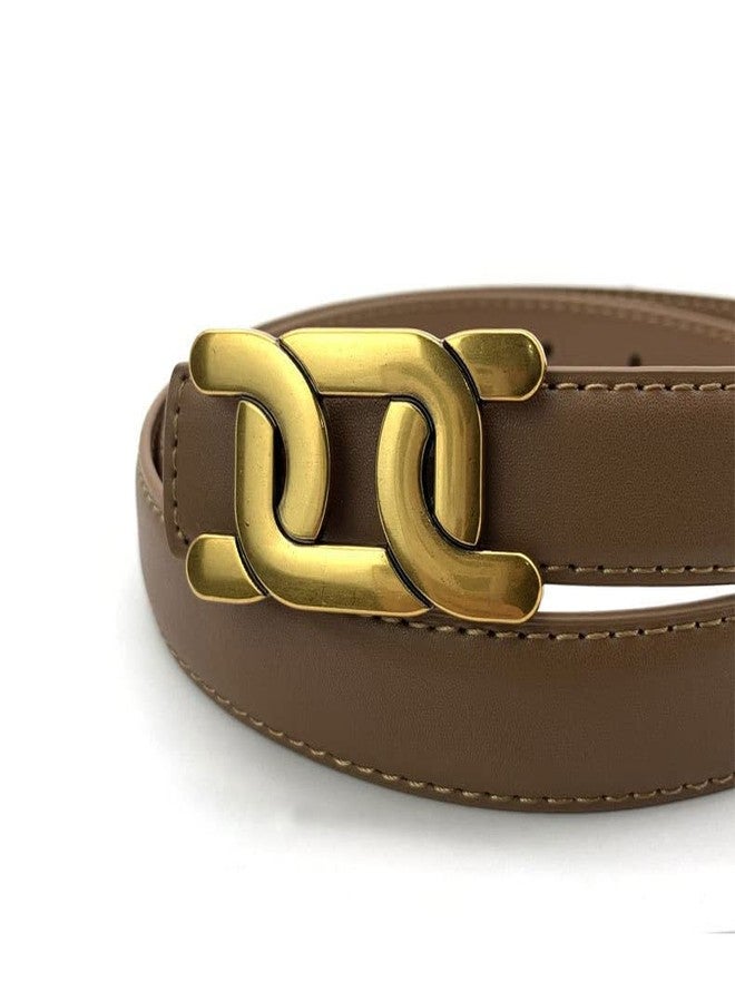 Yuangu Womens Belts for Jeans, Womens Leather Belt with Gold Buckle, Designer Belts for Pants Jeans Dresses (Black, 100cm(Fits 24"-31")) - Image 4